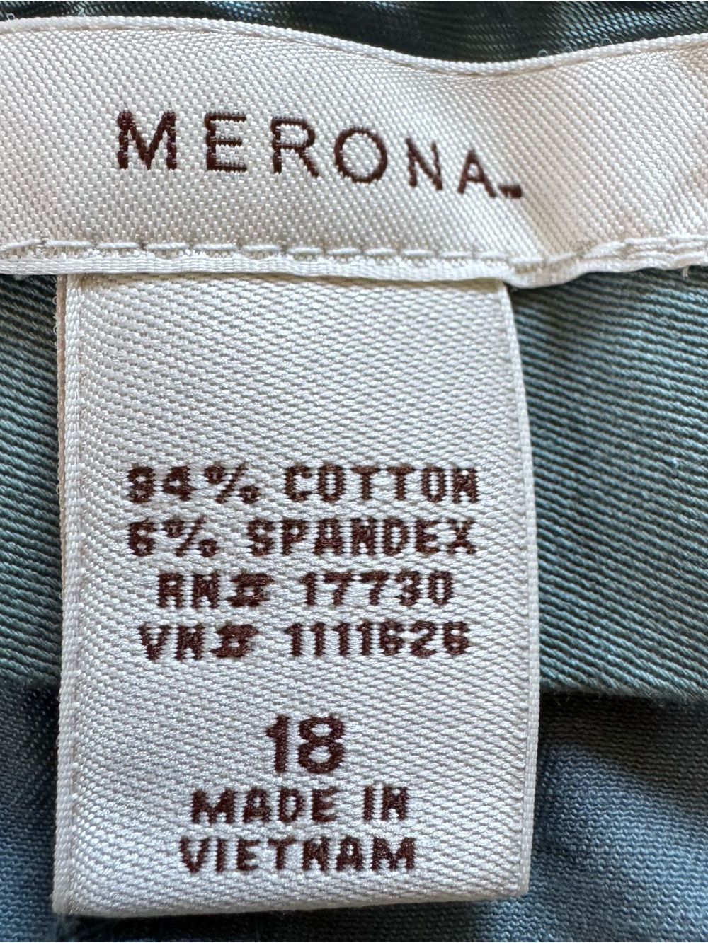 Merona Wide-Leg Mid-Rise Pants in Sage,Size 18 - Picture 8 of 9